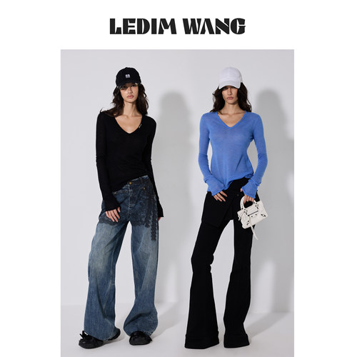 LEDIMWANG绵羊毛针织衫女