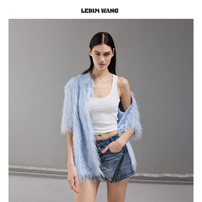 LEDIMWANG长流苏短袖衬衣外套