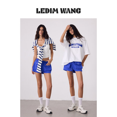 LEDIMWANG手工装口袋休闲短裤