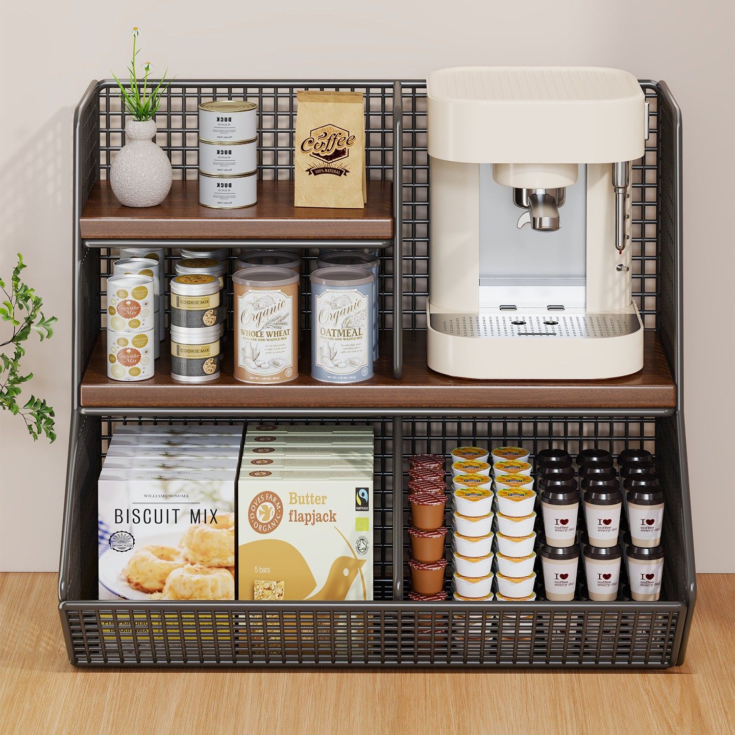 桌面收纳盒高颜值置物架厨房零食分层整理神器餐桌台面上水杯杂物,收纳整理,整理架/置物架/收纳架,淘宝优惠券,粉丝福利购,淘宝优惠卷