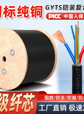 电信级GYTS复合缆国标室外光纤多模单模正品光缆4芯8芯12芯24芯
