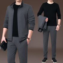 Autumn and winter long SLEEVE BODYSUIT men's 2019 new leisure sports three suits for the elderly
