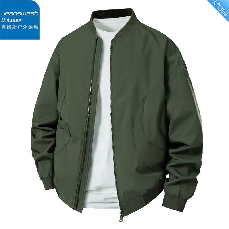 真维斯户外运动户外运动纯棉翻领夹克春秋季男士外套-可团购定制