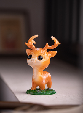 创意梅花鹿小摆件可爱卡通