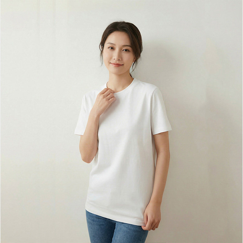正肩白色索罗纳圆领短袖t恤女2026新款百搭夏季半截袖打底衫上衣