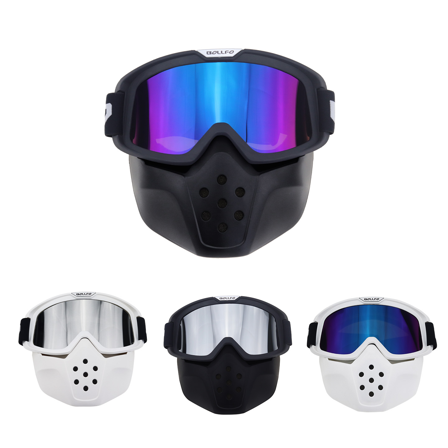 复古面罩风镜越野摩托车赛车护目镜户外骑行眼镜鲨鱼风镜CS滑雪镜