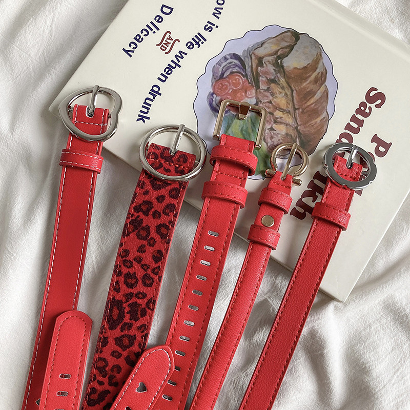 腰带女2025新款大红色本命年百搭装饰牛仔裤带高级感复古男款皮带,服饰配件/皮带/帽子/围巾,腰带/皮带/腰链,淘宝优惠券,粉丝福利购,淘宝优惠卷