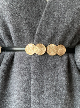 腰带女时尚装饰配连衣裙腰封百搭高级感小众黑色免打孔牛仔裤皮带