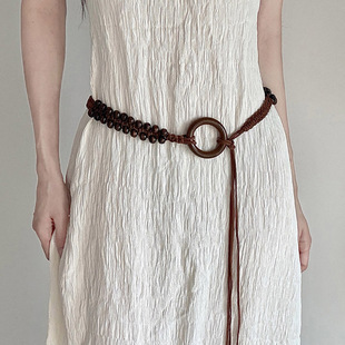 编织腰带女款 配裙子高级感腰绳系带小众复古百搭腰间配饰 2025新款