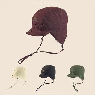 防寒加绒保暖护耳鸭舌帽男女雷锋帽户外骑行棒球帽冬季飞行员帽子