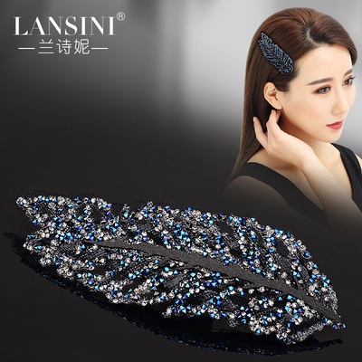 韩版边夹闪耀水钻侧边一字夹