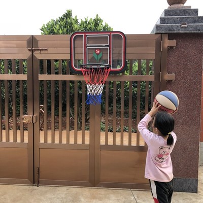 少年儿童免打孔可折叠挂式篮球架
