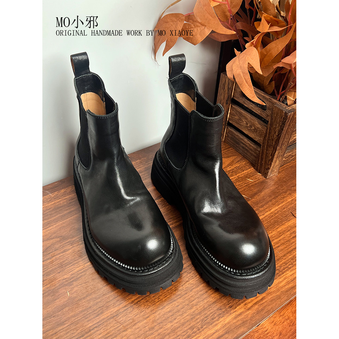 2301-1水洗马皮烟筒靴纯手工高端定制马丁靴时尚单品切尔西女靴,女鞋,切尔西靴,淘宝优惠券,粉丝福利购,淘宝优惠卷