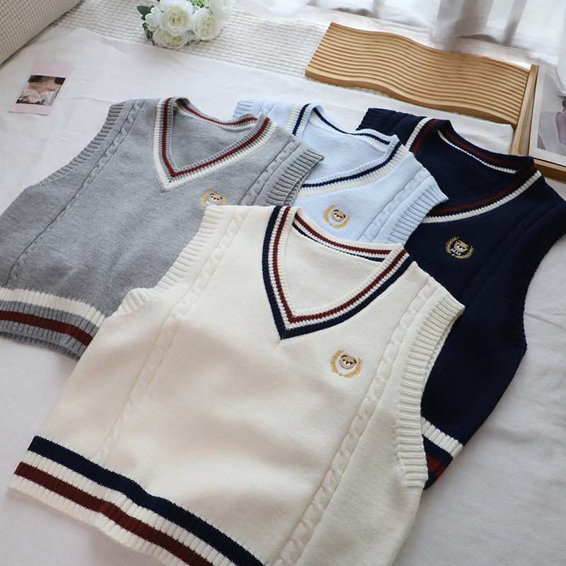 2026早春新款韩版时尚条纹撞色减龄刺绣针织马甲背心女,女士内衣/男士内衣/家居服,吊带/背心/T恤/打底/肌底衣,淘宝优惠券,粉丝福利购,淘宝优惠卷