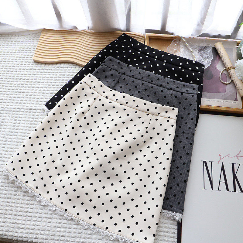 2026夏季新韩版高腰显瘦波点半身裙女包臀裙防走光短裙,女装/女士精品,半身裙,淘宝优惠券,粉丝福利购,淘宝优惠卷
