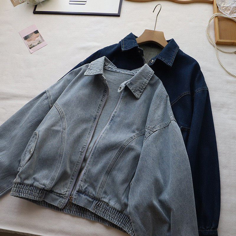 2026秋季新款韩版复古做旧宽松百搭短款牛仔夹克外套女,男装,牛仔外套,淘宝优惠券,粉丝福利购,淘宝优惠卷