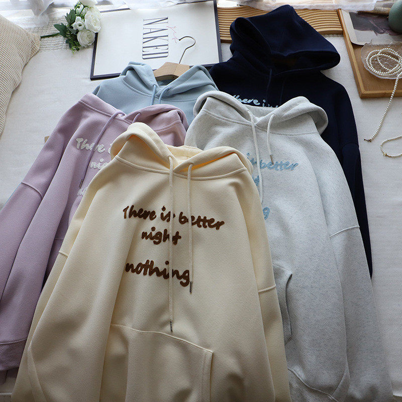 2026秋冬新款韩版时尚字母刺绣大码胖MM休闲百搭卫衣女,女装/女士精品,卫衣/绒衫,淘宝优惠券,粉丝福利购,淘宝优惠卷