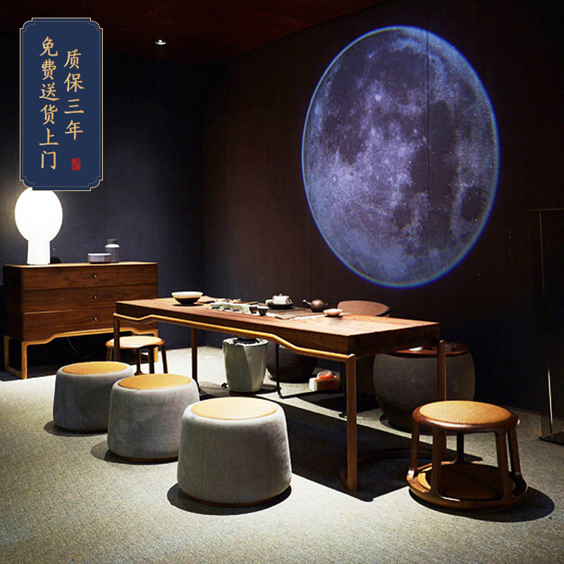 宾宴 新中式圆形方凳实木短凳换鞋凳 茶桌方凳子茶室凳小矮凳家用