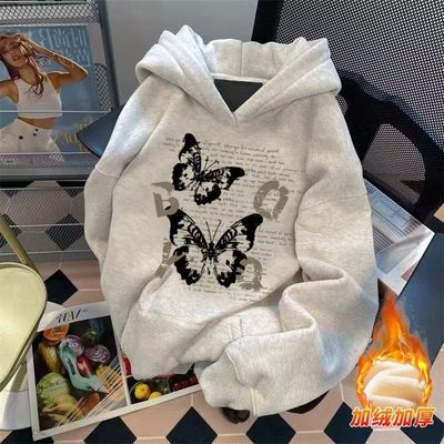 2025新款卫衣男女秋冬季港风美式打底青少年宽松休闲连帽学生上衣