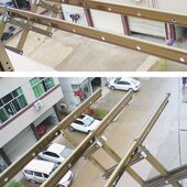 加强筋铝合金户外伸缩晾衣架包安装 晾晒被子晾衣杆可推拉送夹子