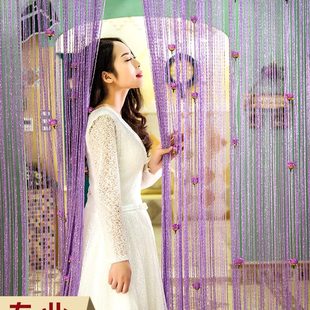 饰隔断帘门帘客厅卧室屏风窗帘网红挂帘高档流苏帘子免打孔 线帘装