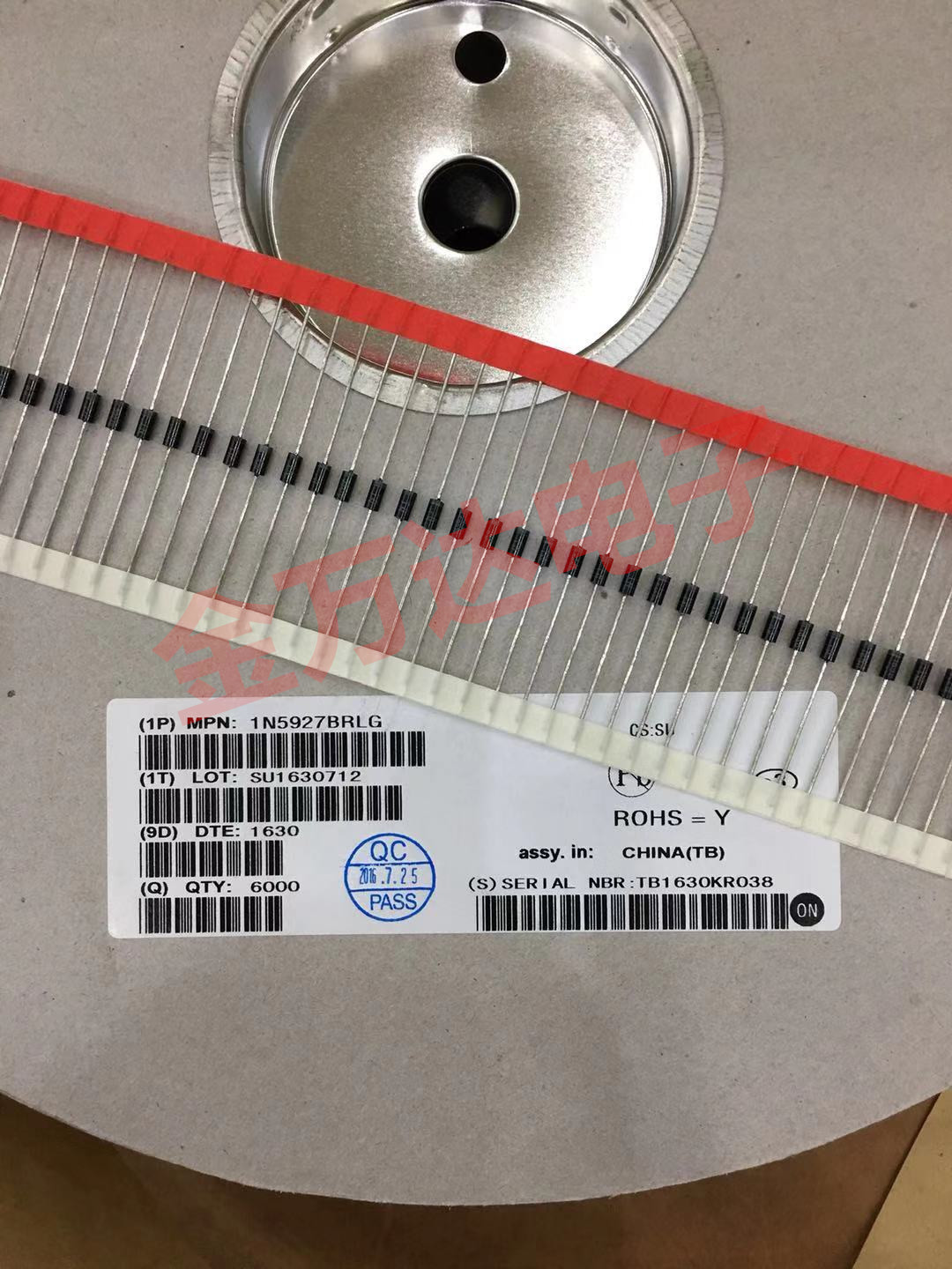 全新原装ON 1N5927B DO-41 稳压直插二极管 3W 12V 1N5927BRLG