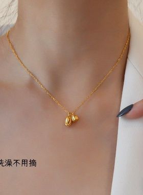 【钛钢不掉色】传承两世欢莲蓬莲心轻奢小众百搭甜美项链女礼物