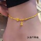 钛钢不掉色 爆闪碎金子满天星福葫芦福牌福字中国风闺蜜脚链