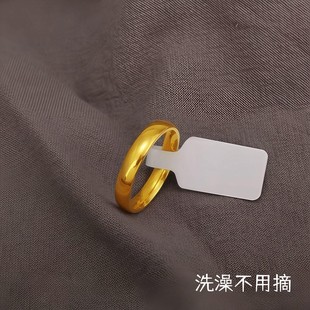 闺蜜轮胎戒指 泥鳅背亮面小胖墩情侣对戒周家同款 钛钢不掉色