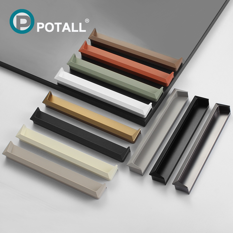 铝合金意式极简彩色隐形把手