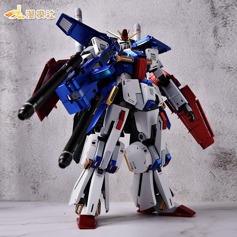 万代mg机动战士zz高达ver.ka卡板漫模社改合金金属色机甲拼装模型