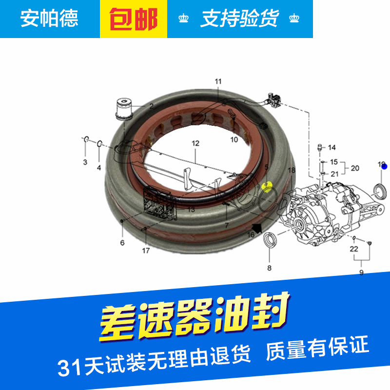 适用于别克昂科威后桥半轴油封轴密封件左右XTS4驱后差速器油封