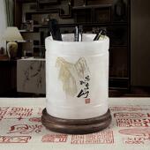 高档教师节实用礼师物刻字定制送师玉石笔筒小件众老高级感桌面摆