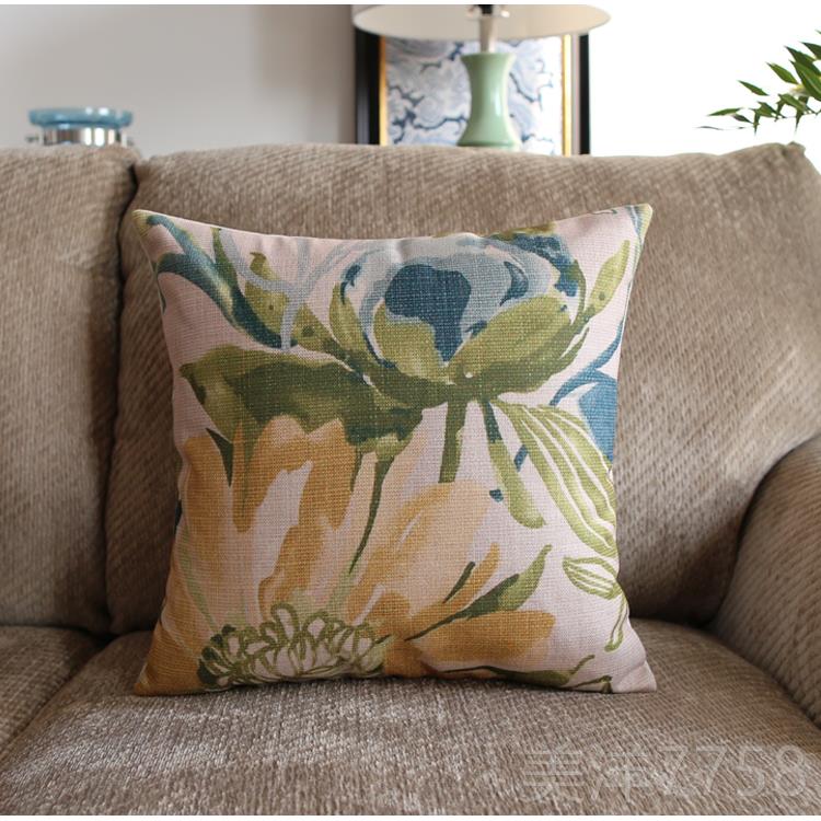 高档热 古装典美式格沙风发卖靠垫 样板间咖啡馆店铺饰抱枕靠枕套