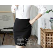 餐饮饭店短宾店馆服员 衬衫 高档酒前台收银员工作务服夏季 职业女袖