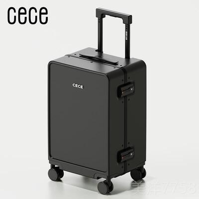 高档CECE2025新拉款白色铝框行李箱2箱0寸登机箱女2寸杆男旅4行箱