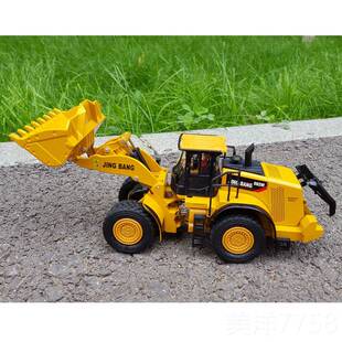 高档程合金拌工车模型搅车模模型彷真堆高机推土机翻斗车货车型儿