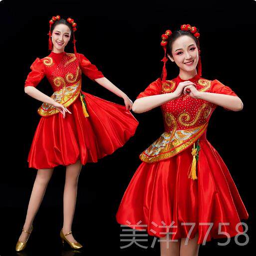 高档节日鼓乐服装、威风锣鼓广服装、现代舞、灯笼舞、场舞舞扇子