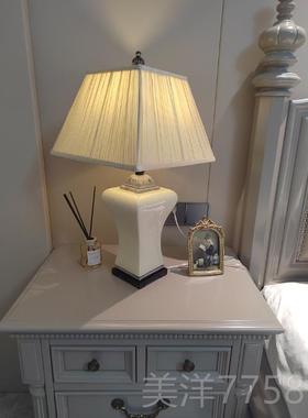 高档出口国utter陶瓷台美美式乡村灯裂纹陶瓷台灯客厅台床头灯灯