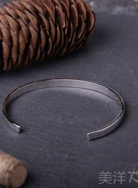 高档UDERCOVER 身银N手镯 高桥盾纹图手腾锯齿腕饰 GIZ情侣纯银饰