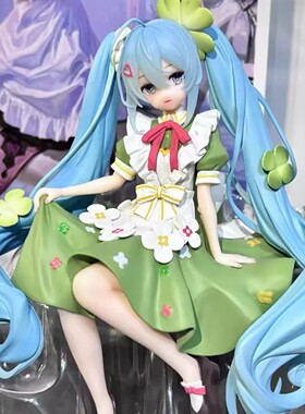 初妹手办四叶草花仙子初音美少女模型摆件机箱装饰潮玩动漫