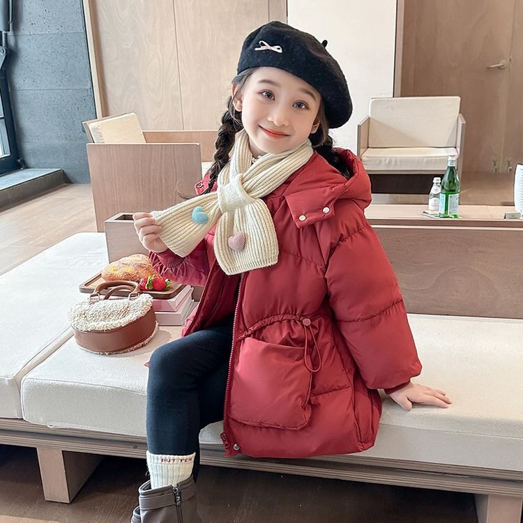 儿童红色外套女童冬季2026新款加厚棉服宝宝服冬装棉外套洋气保暖