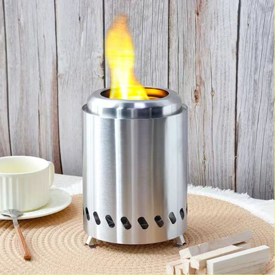 户外分体折叠野炊柴火炉具木柴便携鼓风机式防风酒精炉木柴气化柴