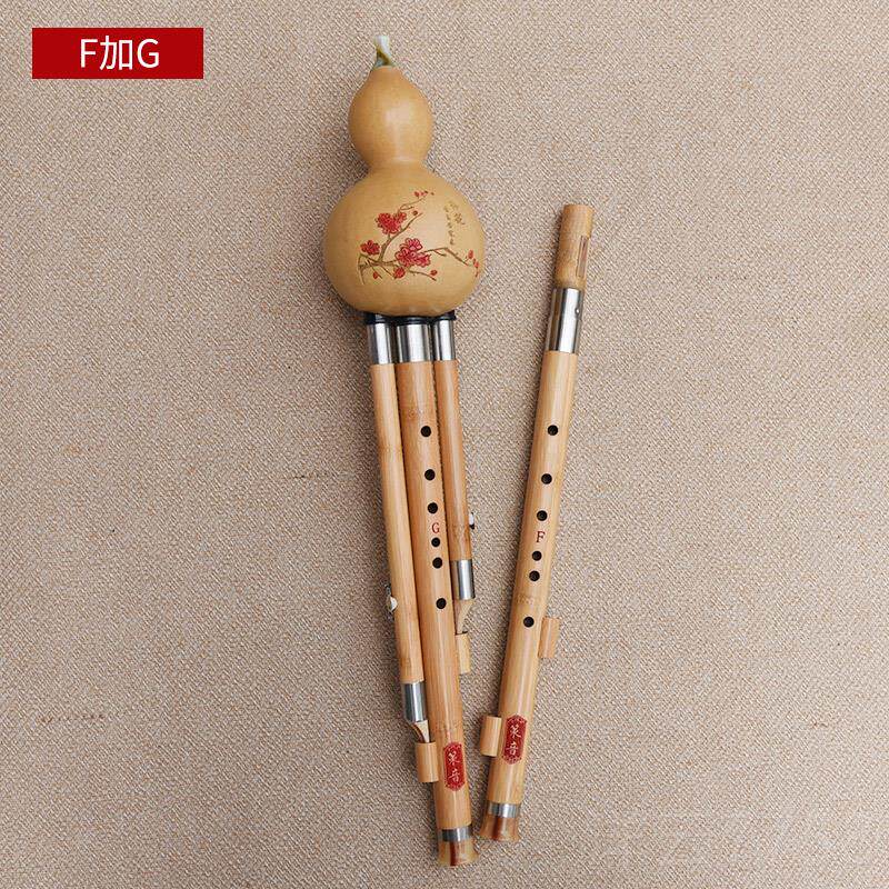 高档楠竹B双调葫芦丝F加降加CG调音准耐易吹用成人演奏专业乐器不