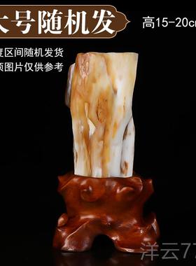 高档缅赏甸树化玉原件石摆天然冰种硅化木木化景石奇石客厅观石观