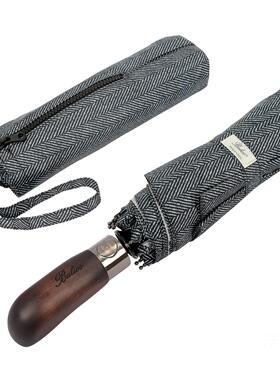 高档现货英国Balios工实木手柄用女 晴雨全两手雨伞速干 折叠自动