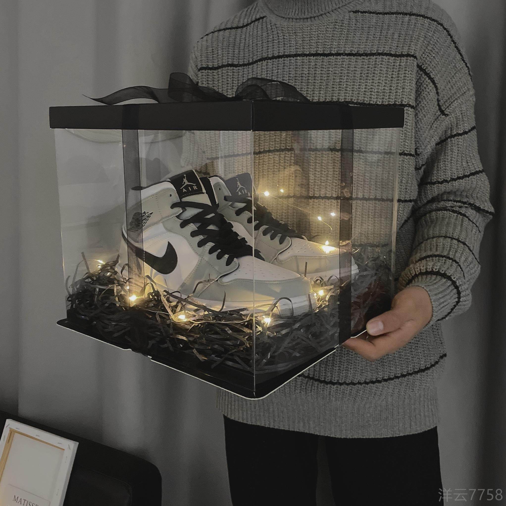 高档礼装球鞋的网红盒鞋子装盒i包ns风简约特大送男女生日物球鞋,节庆用品/礼品,糖盒/糖盒配件,淘宝优惠券,粉丝福利购,淘宝优惠卷