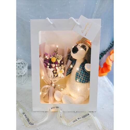高档节圣送诞情人女生日礼物星黛露加油鸭玩偶花束女生闺蜜友特别