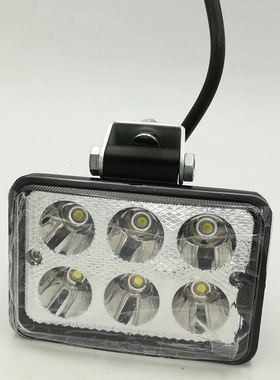 超亮汽车LED大灯3寸方6珠反光杯12v80v通用货车射灯大灯改