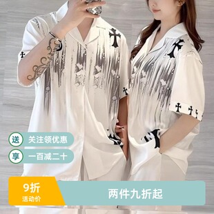 情侣轻奢睡衣带口袋 双短春夏季舒适家居服可外穿套装 透气清爽